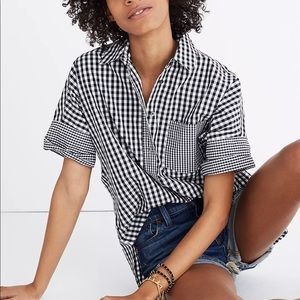 MADEWELL button up gingham shirt